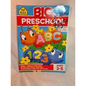 School Zone Big Preschool Workbook Ages 3-5 Alphabet Colors Numbers 06315